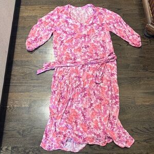 Lush Pink Floral Dress